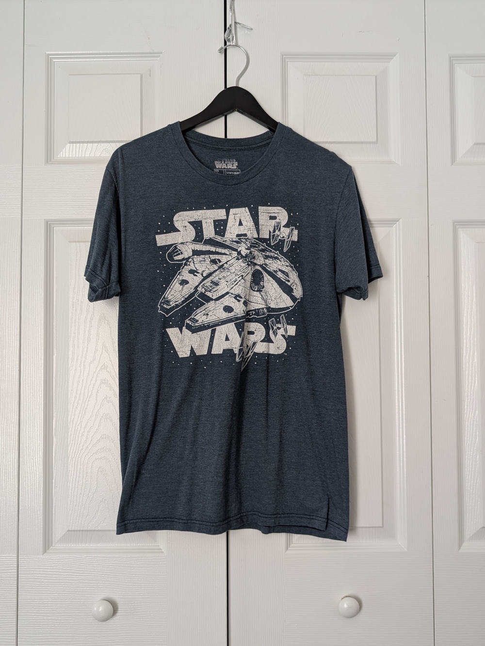 Star Wars Men's Graphic T-Shirt - Navy with Millennium Falcon